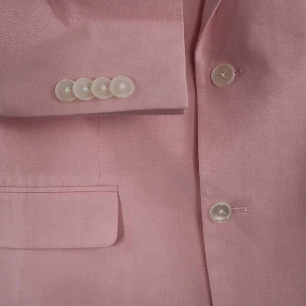 Tommy Hilfiger Modern Fit Flex Blazer Men 40L Pink Preppy 90s Formal Coastal NWT